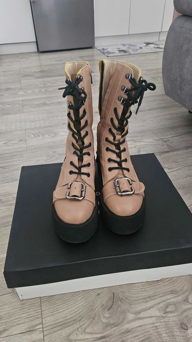Bocanci Cappuccino Diva Charms - 100% piele naturala