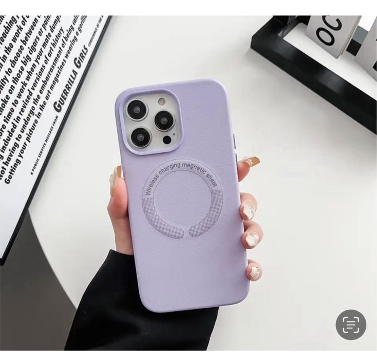 Iphone 14/15/PRO/MAX/PLUS Husa Piele Cerc Magnetic Interior Alcantara