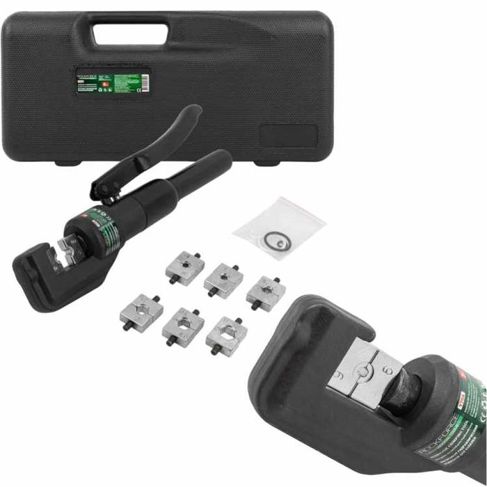 НЕМСКИ Хидравлични Клещи За Кербоване RockForce 5T 6-70 мм2 +ЛЕД ФЕНЕР