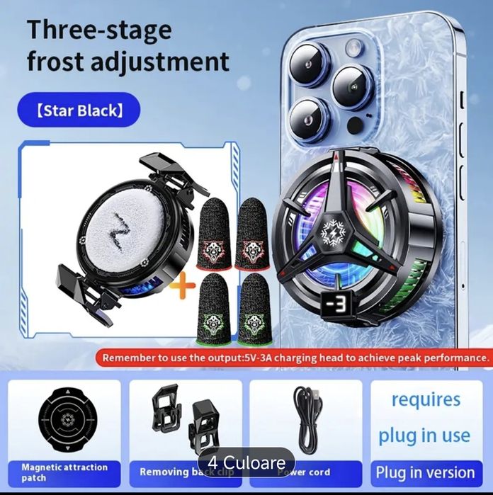 M1 Răcitor telefon mobil cooler ventilator cu efect înghețare