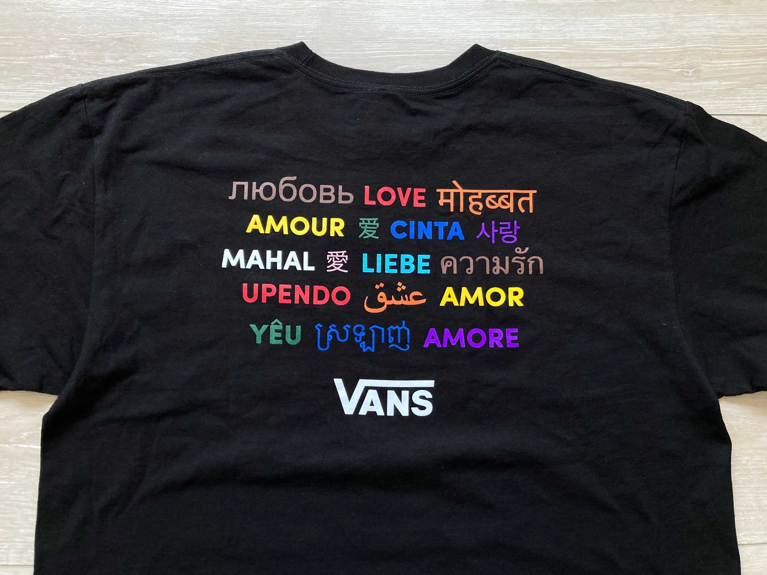 НОВА Vans Pride мъжка черна тениска размер L / XL
