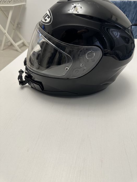 Casca moto HJC C 70 negru lucios marime S cu pinlock si suport camera