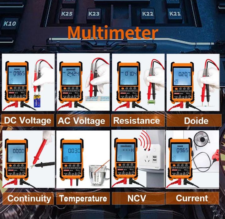Многофункционален мултимер и тестер за мрежови кабели KKNOON - K618