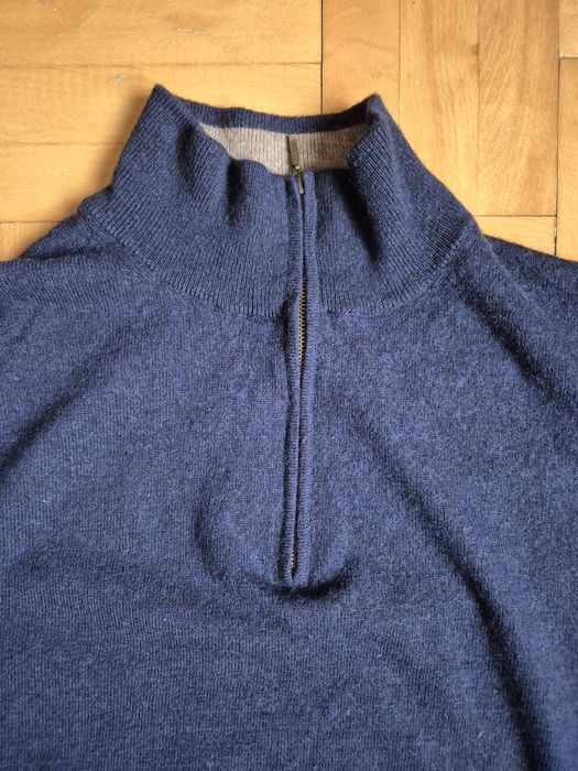 Pulover premium Camicissima, Half-Zip, Cu cașmir, Made in Italy - L