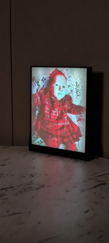 Colored Lithophane, Portret personalizat, Fotografie 3D color