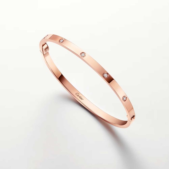CARTIER Love Rose Gold 10 Diamonds Small Model Гривна с Отверка