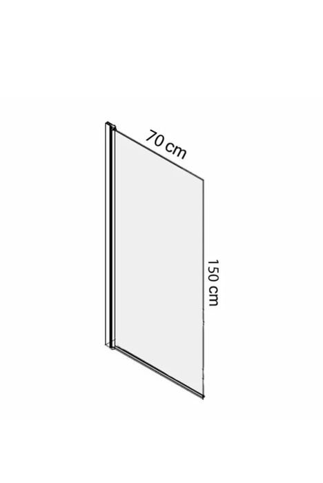 Paravan cada NOU negru Rune Syn 70x150 cm – sticla cada / sticla dus