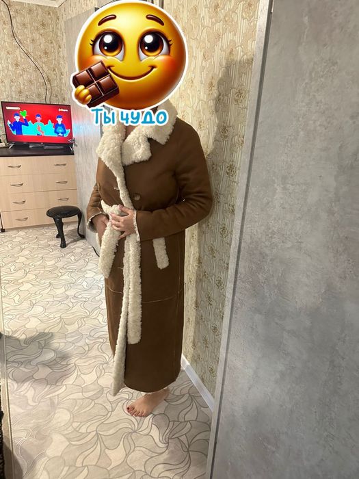 Дубленка практически новая