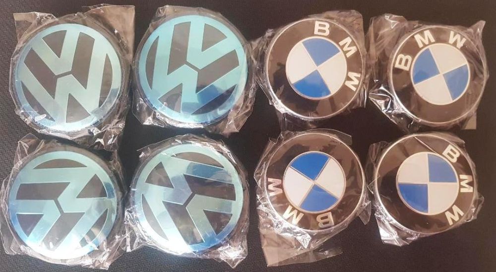 4 Capace jante BMW 56/68mm VW 56/65/60/63/70/76mm negru albastru