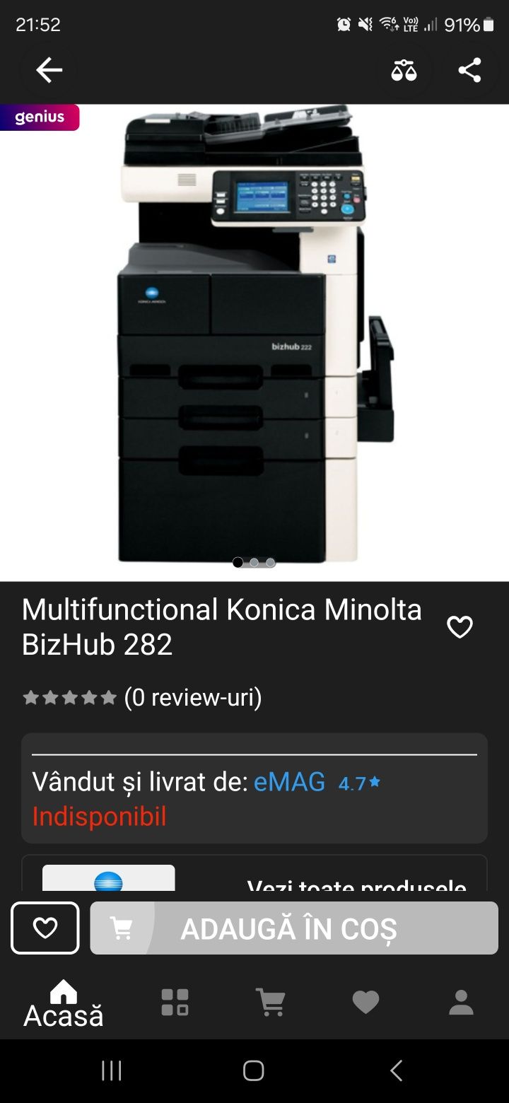 Vand Multifunctionala Minolta Bizhub 282 IEFTINA