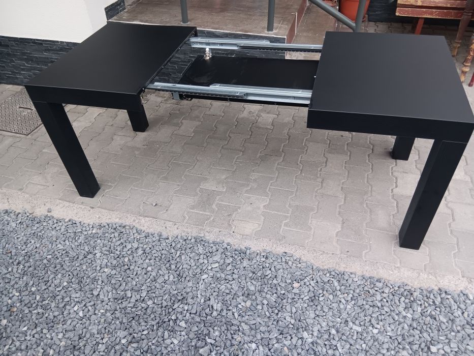 Vînd masă nouă First 120(200)×80cm.Negru Frasin