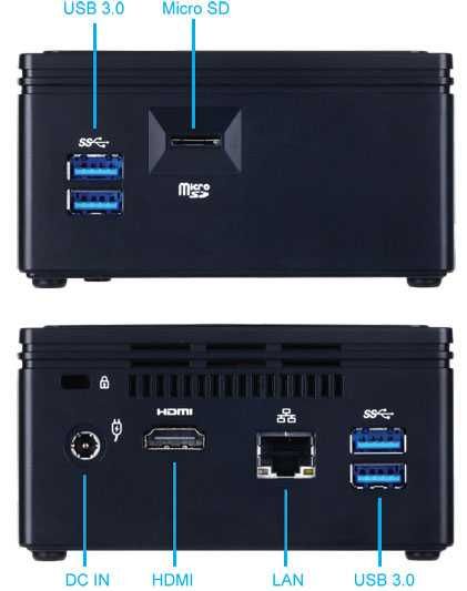 Mini PC Barebone Gigabyte BRIX Intel Celeron N3000 Hdmi VGA Wifi - Nou