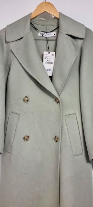 Palton primavara-toamna amestec lana masura XS oversized Zara