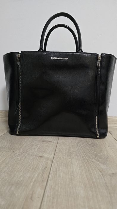 Кожена чанта Karl Lagerfeld