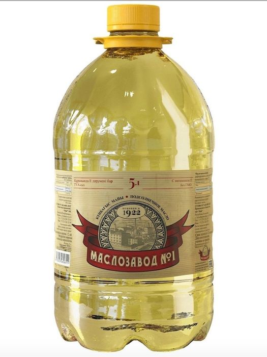 Масло подсолнечное Маслозавод 5 л.