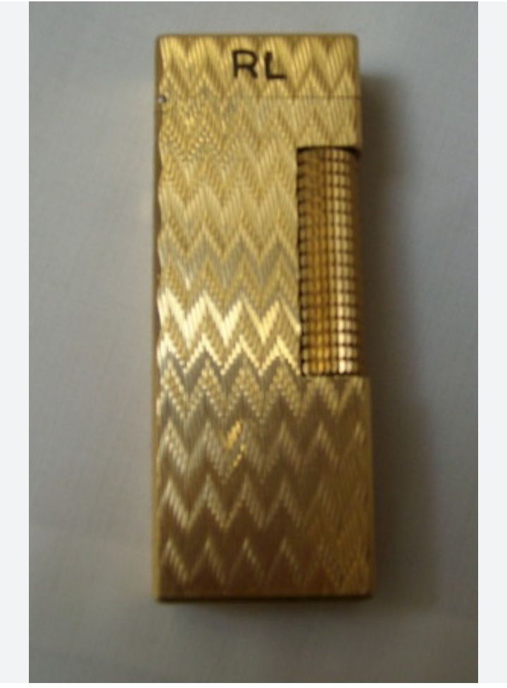 Bricheta vintage 1950- 1960,Dunhill placata cu aur ,de colectie