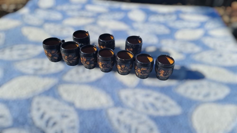 Set pahare de țuică lut/ceramica