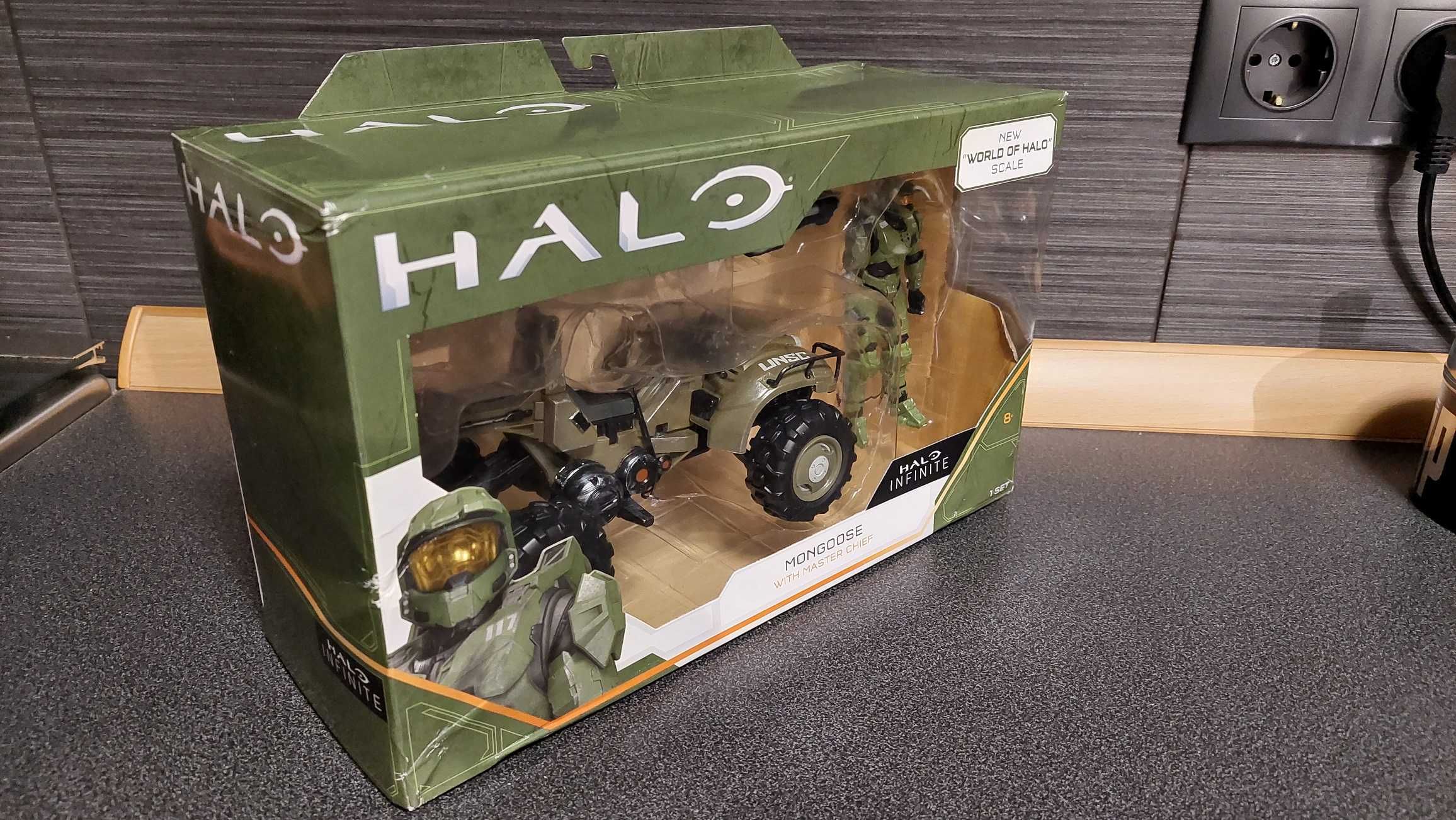 Set figurine Halo Master Chief si ATV Mongoose - 1/18 - Jazwares