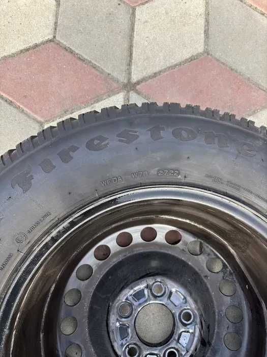 Set jante oțel cu Firestone Winterhawk4, 215/70/R16 100H.