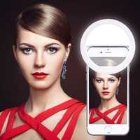 Lampa foto-video circulara 36 LED pt. selfie acumulator intern