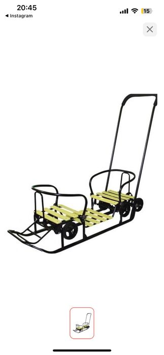 Продам санки двойные с колесами