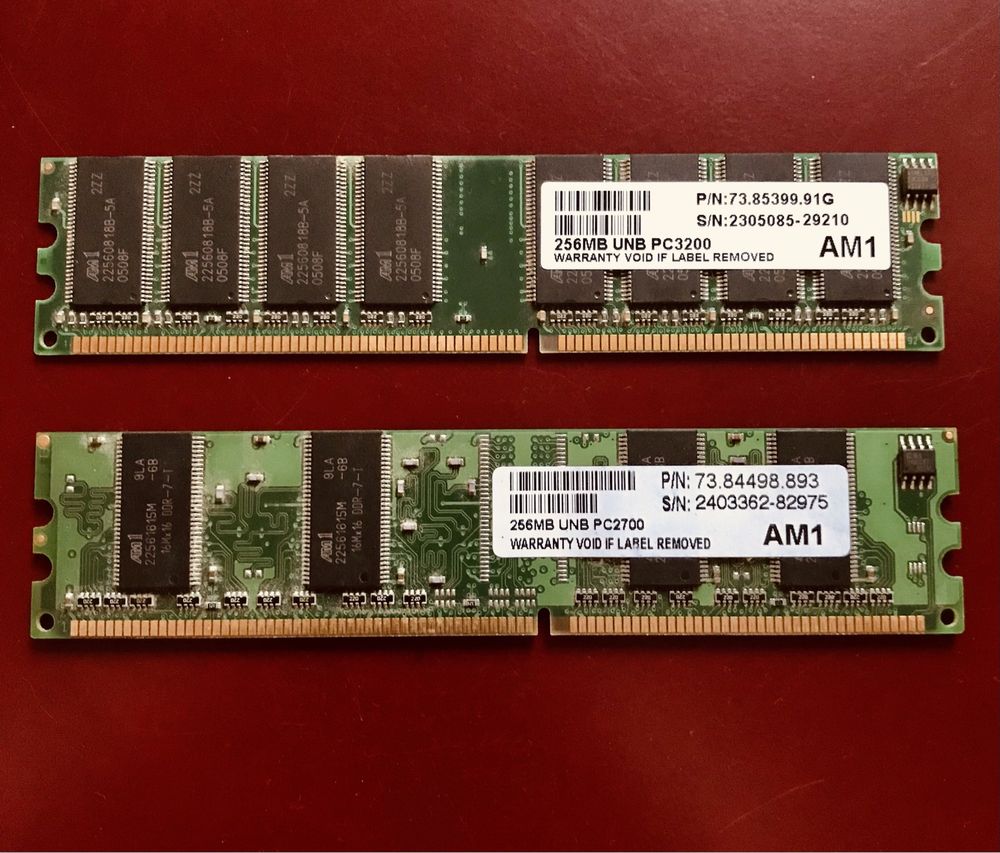 Placute memorie PC-DDR1 / panglica