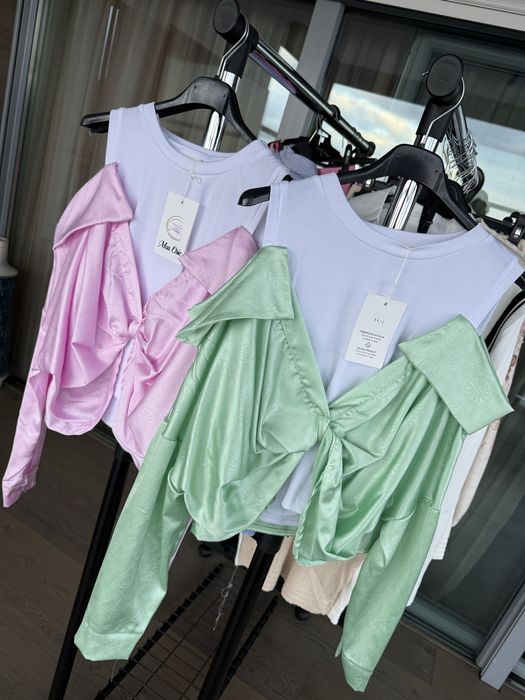 Рокля, жилетка, пола, комплект нови дамски дрехи