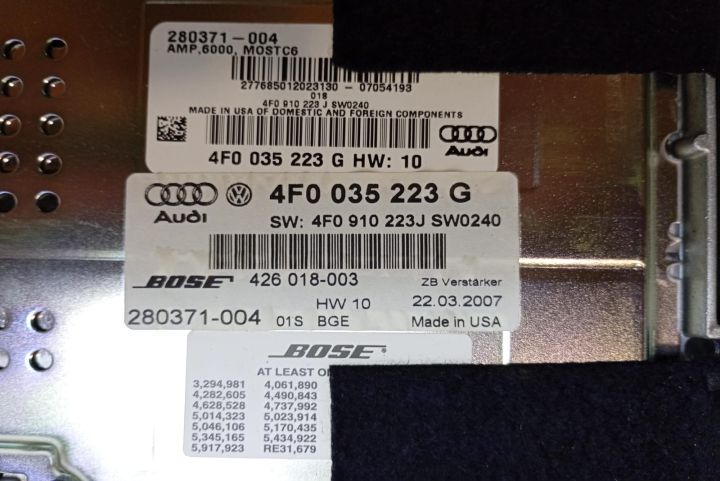 Sistem Audio  BOSE 4F0035223G1 Audi A6 4F/C6