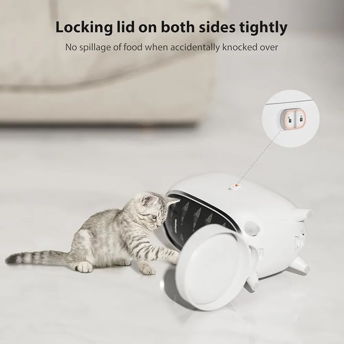 3L Автоматична хранилка за котки DUDUPET с таймер и гласово повикване