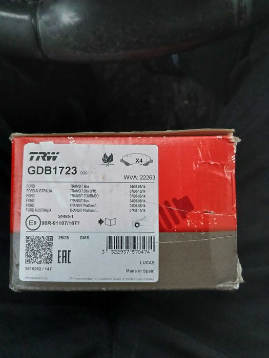 Накладки TRW GDB 1723 за Форд Транзит
