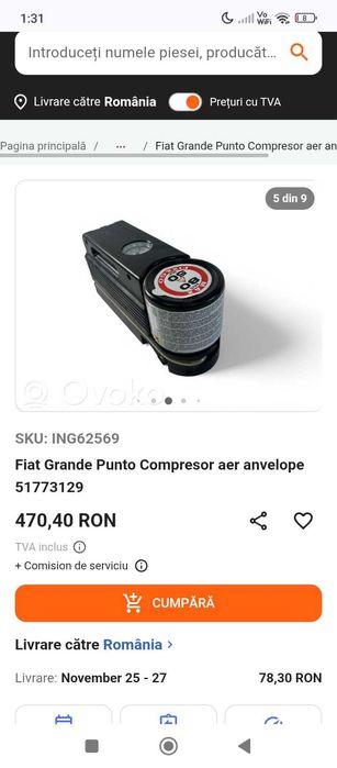 Compresor auto 6 bari