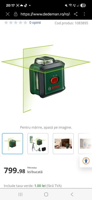 Laser Bosch cu trepied