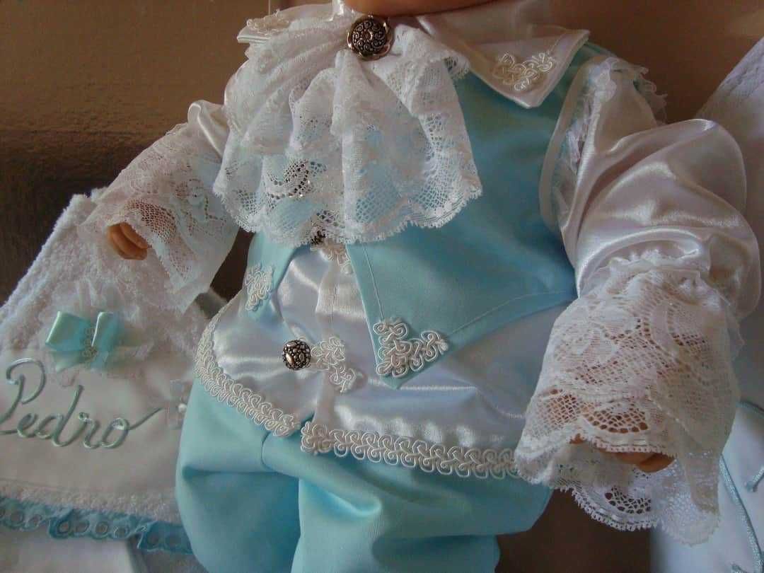 Costumaș. Costum . trusou  botez MAXIMILIAN BLUE