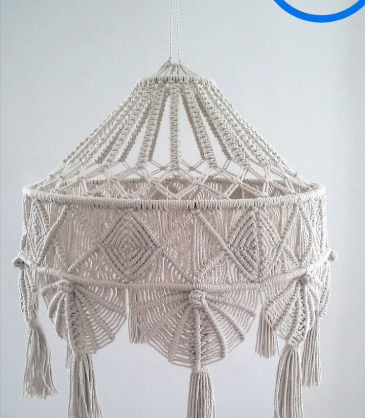 Люстры ,абажуры, пано макраме