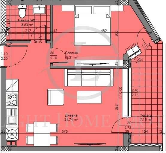 Продава се Двустаен апартамент в Пловдив, Христо Смирненски - 70 кв.м за 1632 €/кв.м - Снимка #4