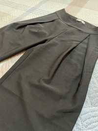 Черен панталон с широк крачол