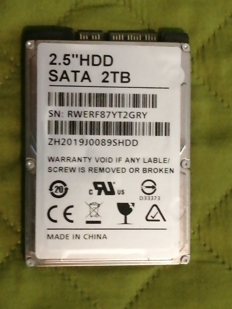 Hard disk defect 2.5' 2TB SATA