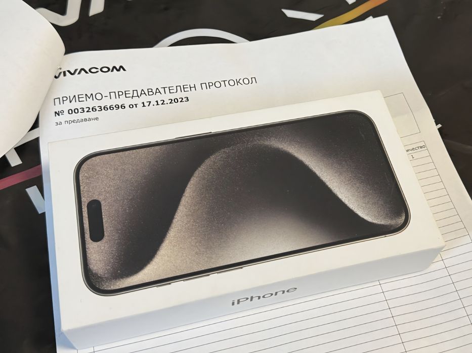 КАТО НОВ 256GB iPhone 15 Pro Гаранция от Vivacom до 2025г. Natural