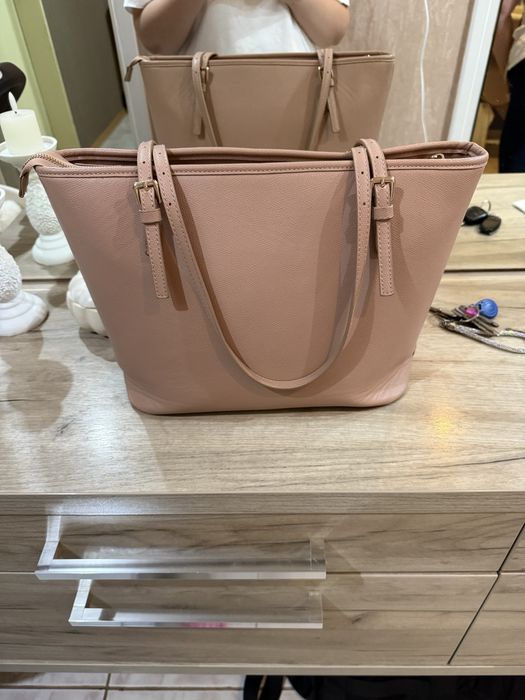 Чанта H&M цвят пудра