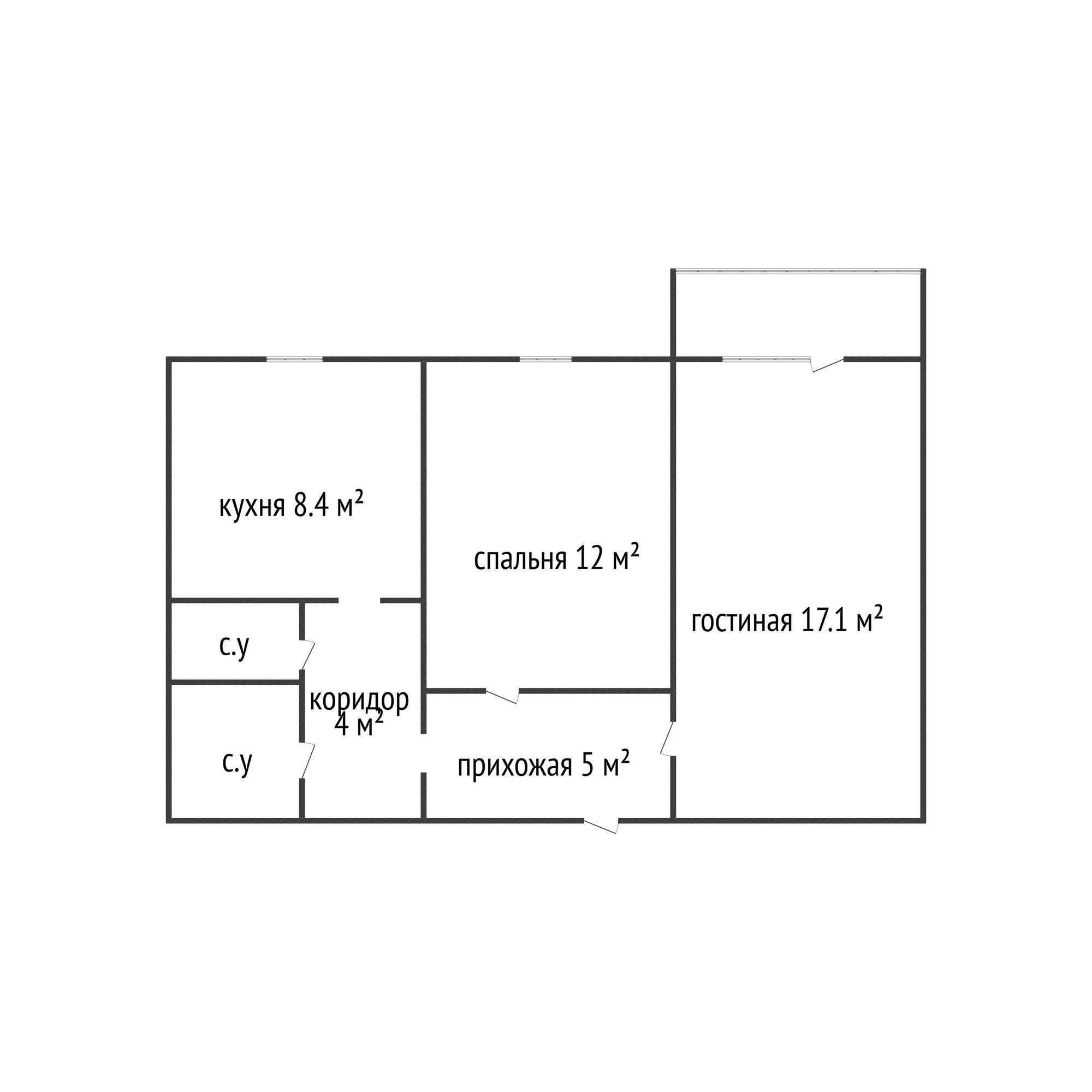 Продам 2-комнатную квартиру в 7 микрорайоне. Улучшенная планиировка.