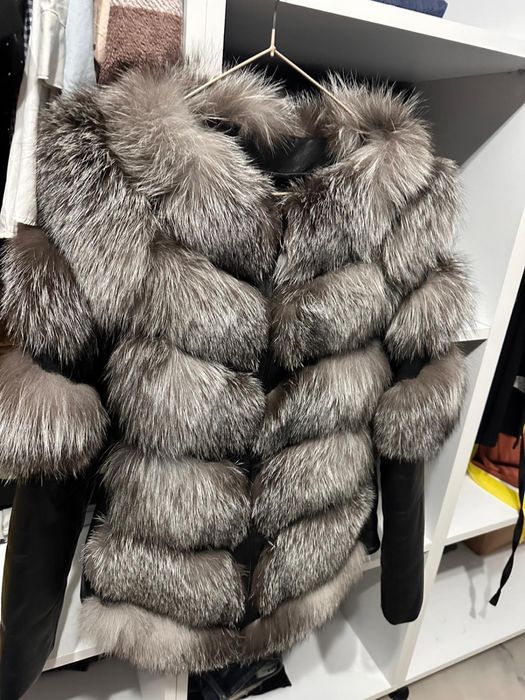 Blana naturala 3-în-1 premium, cu glugă și mâneci detașabile