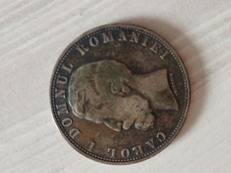 Moneda veche Carol  5 lei
