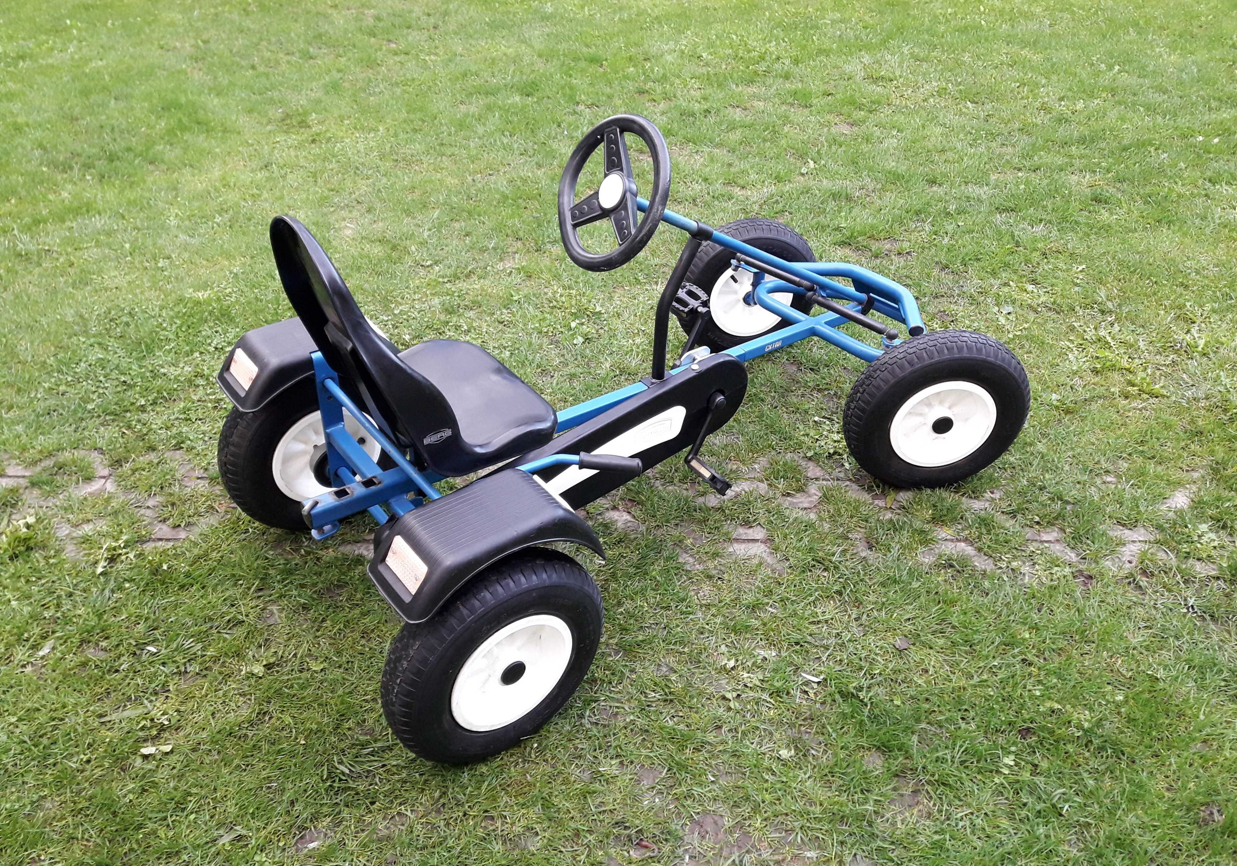 Cart (Kart) cu pedale pentru copii/adulți Berg Extra AF - albastru/alb