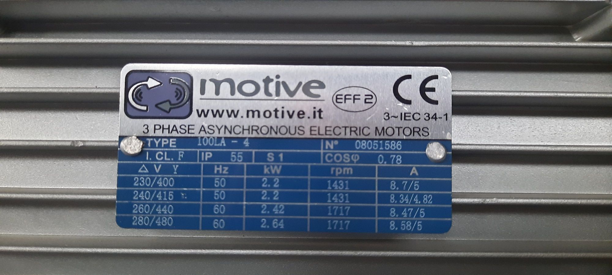 Електродвигател трифазен 2.2Kw