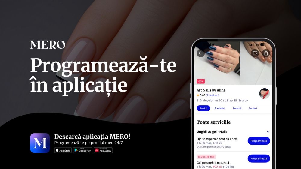 Aplic unghii cu gel și oja semipermanenta