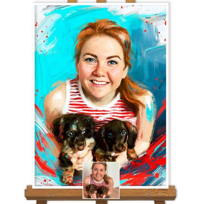 CADOU Portrete pictate la comanda dupa fotografie