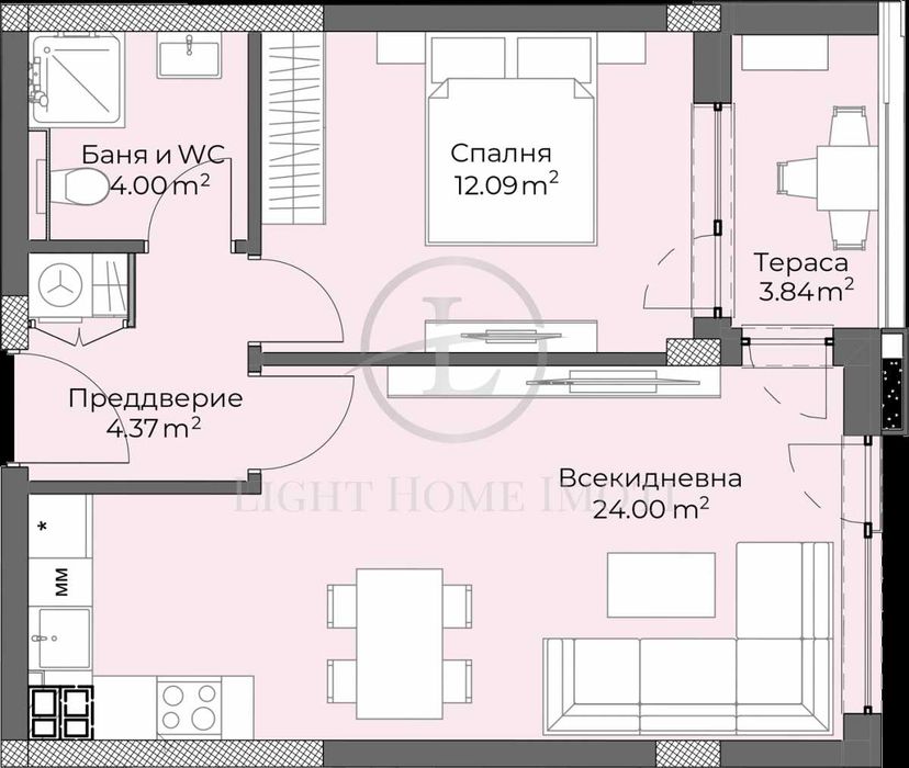 Продава се Двустаен апартамент в Пловдив, Христо Смирненски - 71 кв.м за 1252 €/кв.м - Снимка #3