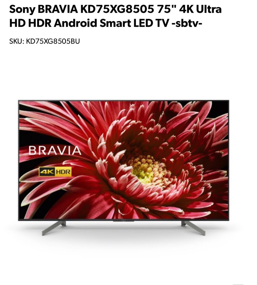 Sony Bravia KD-75XG8505