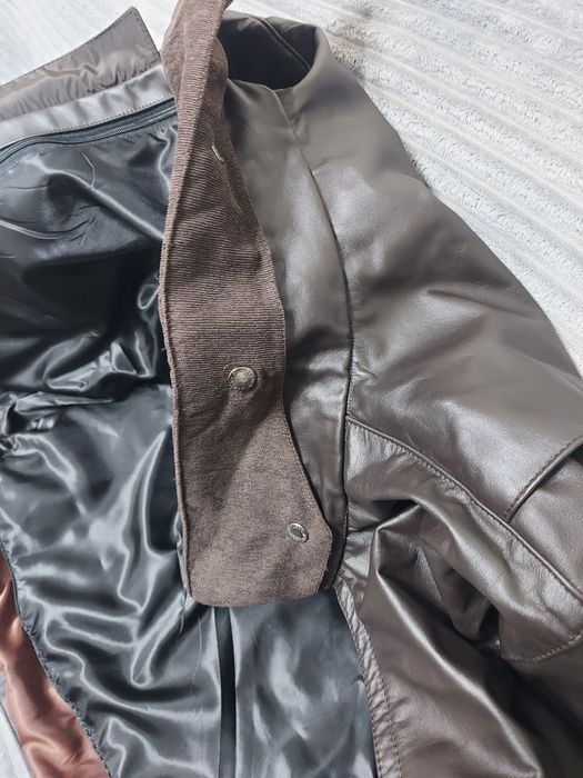 Лётная кожаная куртка демисезонная