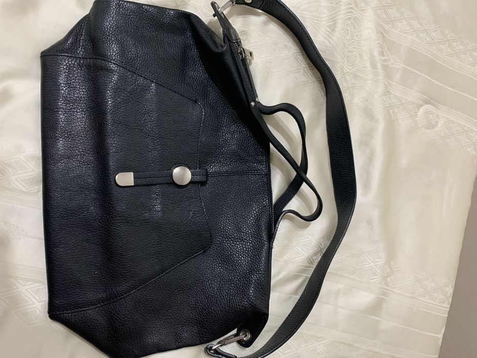 Кожаная зернистая сумка. Италия